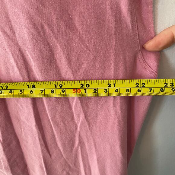 Athleta Women's size Large Outbound Twist Pink V-neck Back Tie Shirt Athleisure - Picture 8 of 10